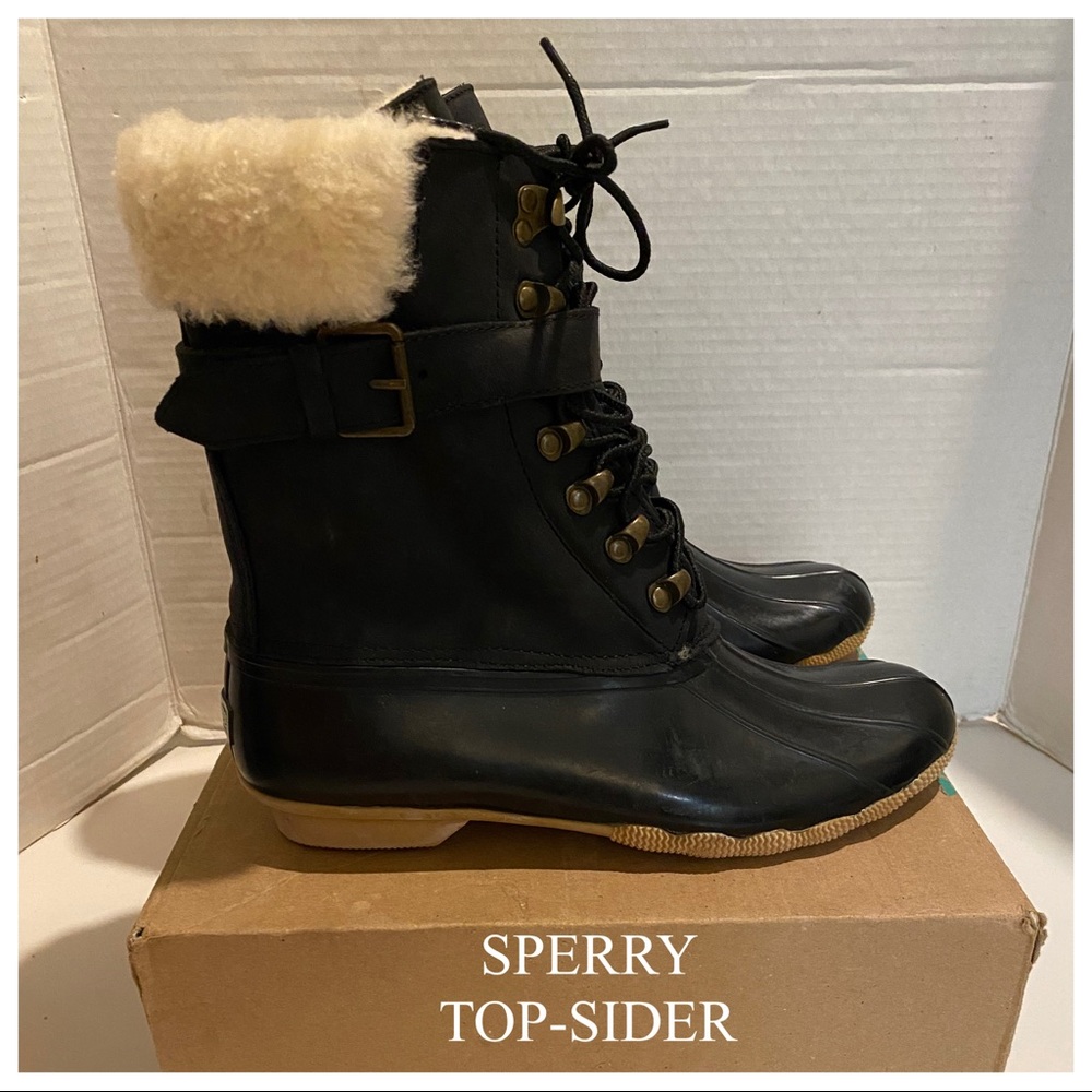 SPERRY Top-Sider for J crew Fully Shearling Lined Waterproof Sz9M